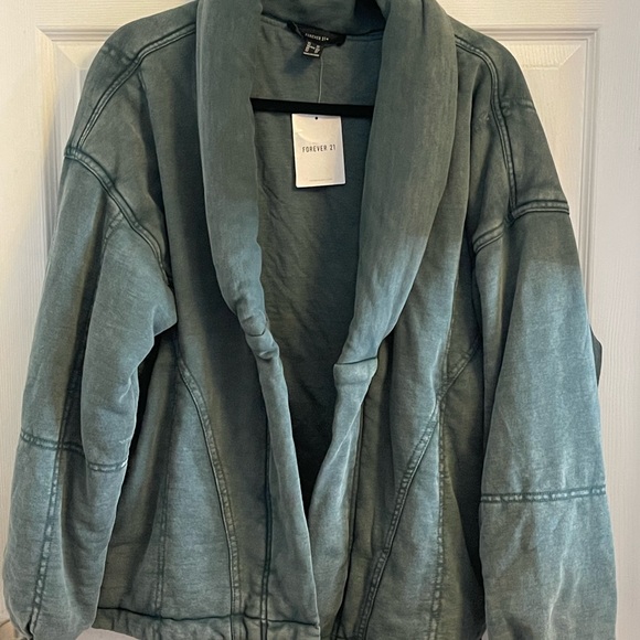 NWT Forever 21 Plus Size Mineral Wash Jacket 2X - Picture 6 of 6